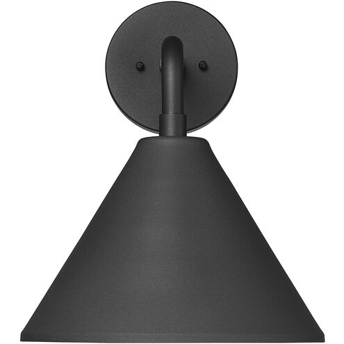 Axston 1 Light 14.89 inch Textured Black Outdoor Wall Sconce